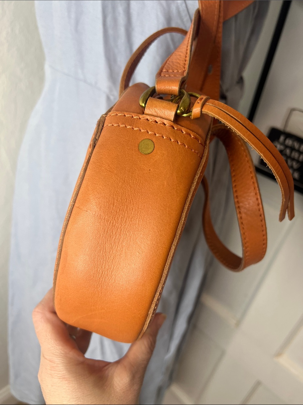 Madewell Juno Leather Circle Bag in Burnt Orange - Picture 7 of 10